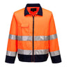 Madrid Hi-Vis Contrast Bomber Jacket - Orange/Navy