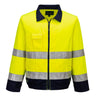 Madrid Hi-Vis Contrast Bomber Jacket - Yellow/Navy