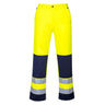 Seville Hi-Vis Contrast Work Trousers - Yellow/Navy