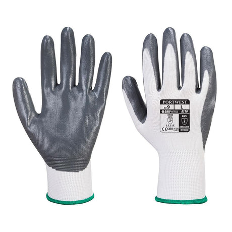 Flexo Grip Nitrile Glove (Vending) - White/Grey