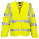 Bizflame Hi-Vis FR Long Sleeve Zip Vest - Yellow