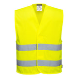 Hi-Vis Mesh Two Band Vest - Yellow