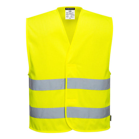 Hi-Vis Mesh Two Band Vest - Yellow