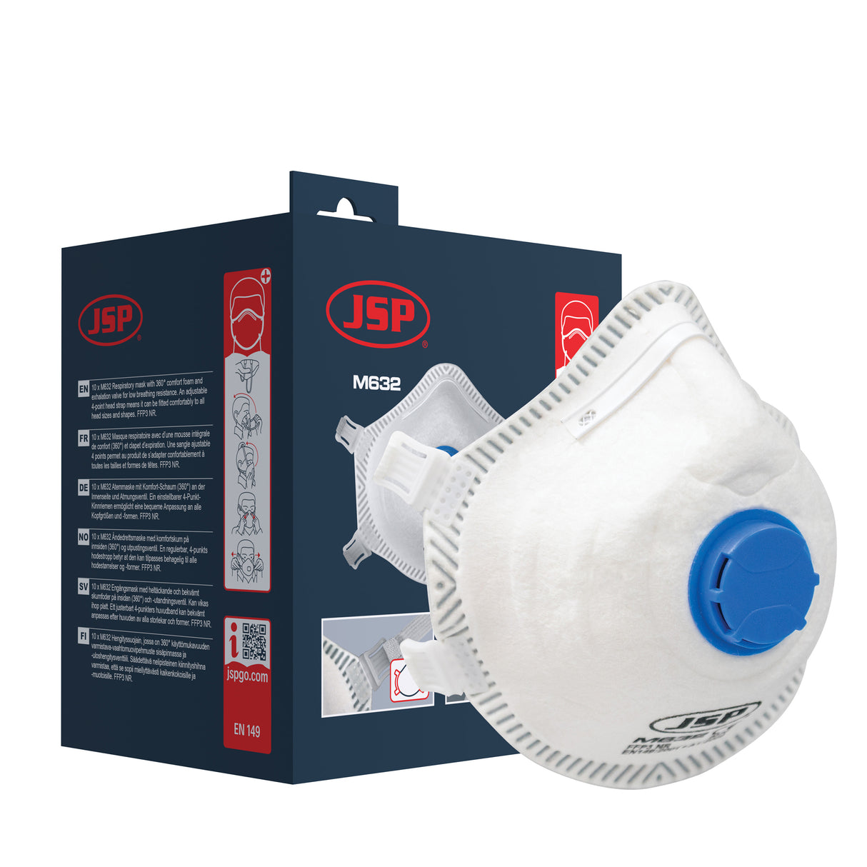 M632 Moulded Disposable Mask FFP3 - Box of 10